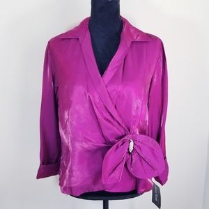 NWT Ronni Nicole Fuschia Pink Longsleeve Top